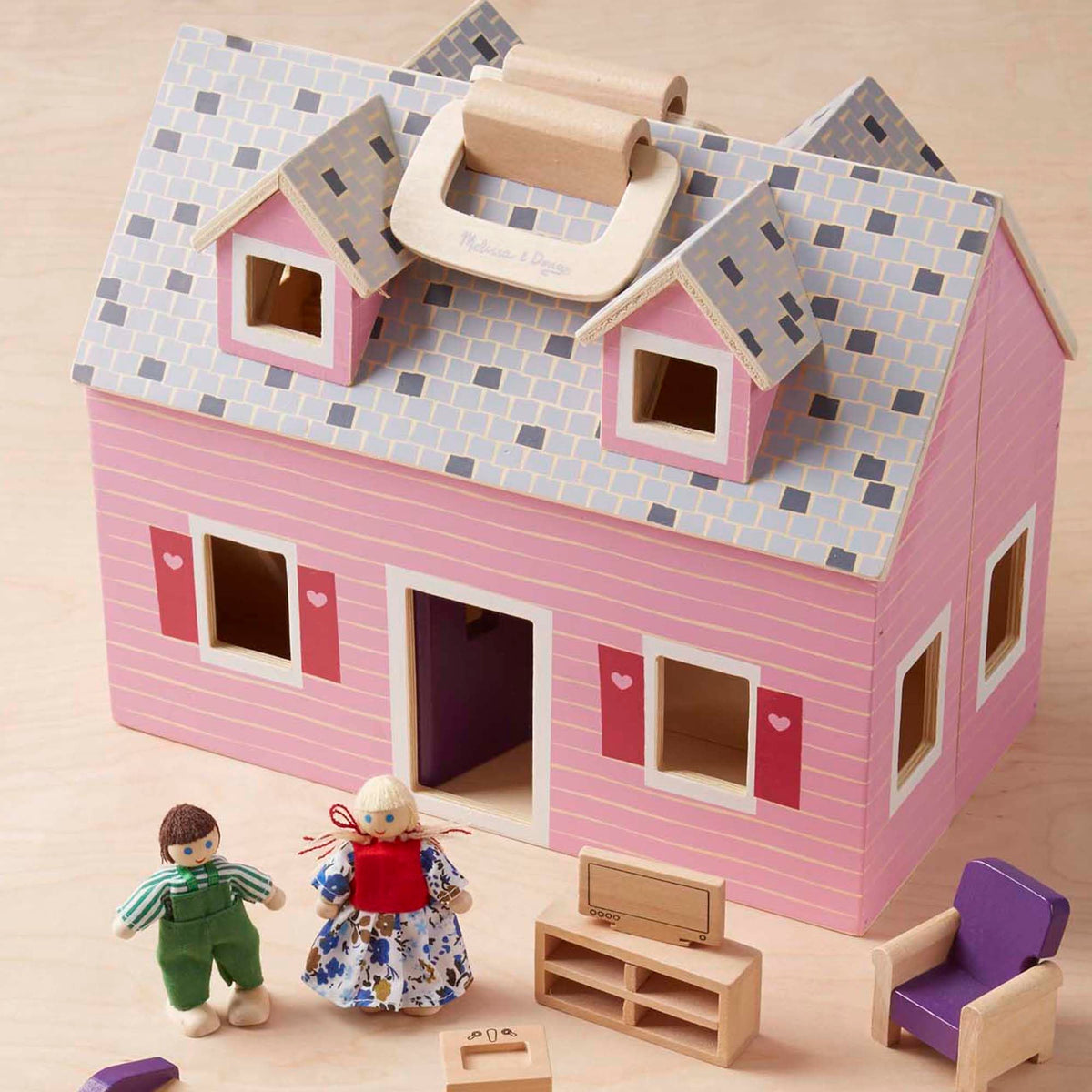 Easy care for Fold & Go Dollhouse with a smooth, family-friendly finish.
