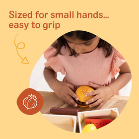 Melissa & Doug Food Groups cheese slices for sorting by dairy group and meal prep.