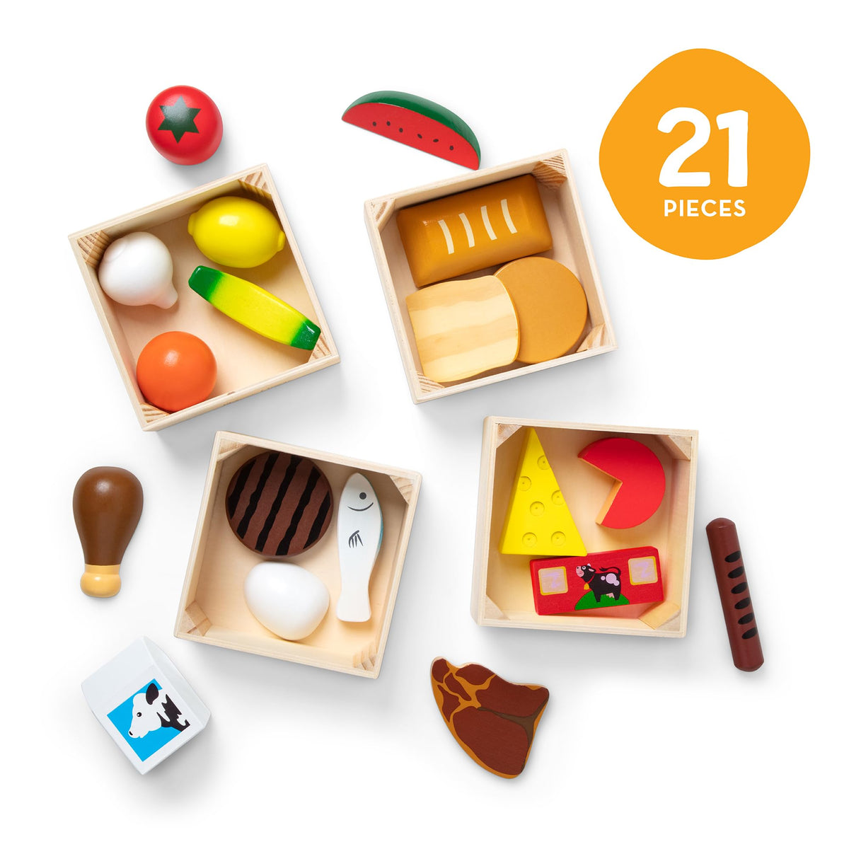 Melissa & Doug Food Groups eggs for color sorting and early counting in play.