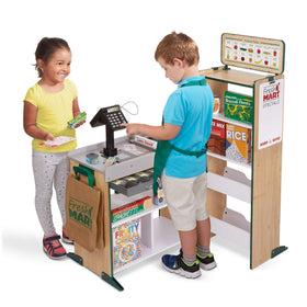 Melissa & Doug grab-and-go rack supports quick, on-the-go shopping scenarios.