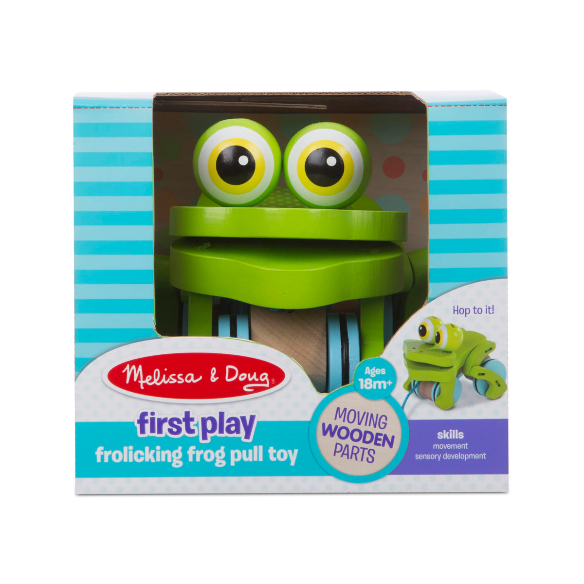 Melissa & Doug Frolicking Frog bounces and bobs as it is pulled
