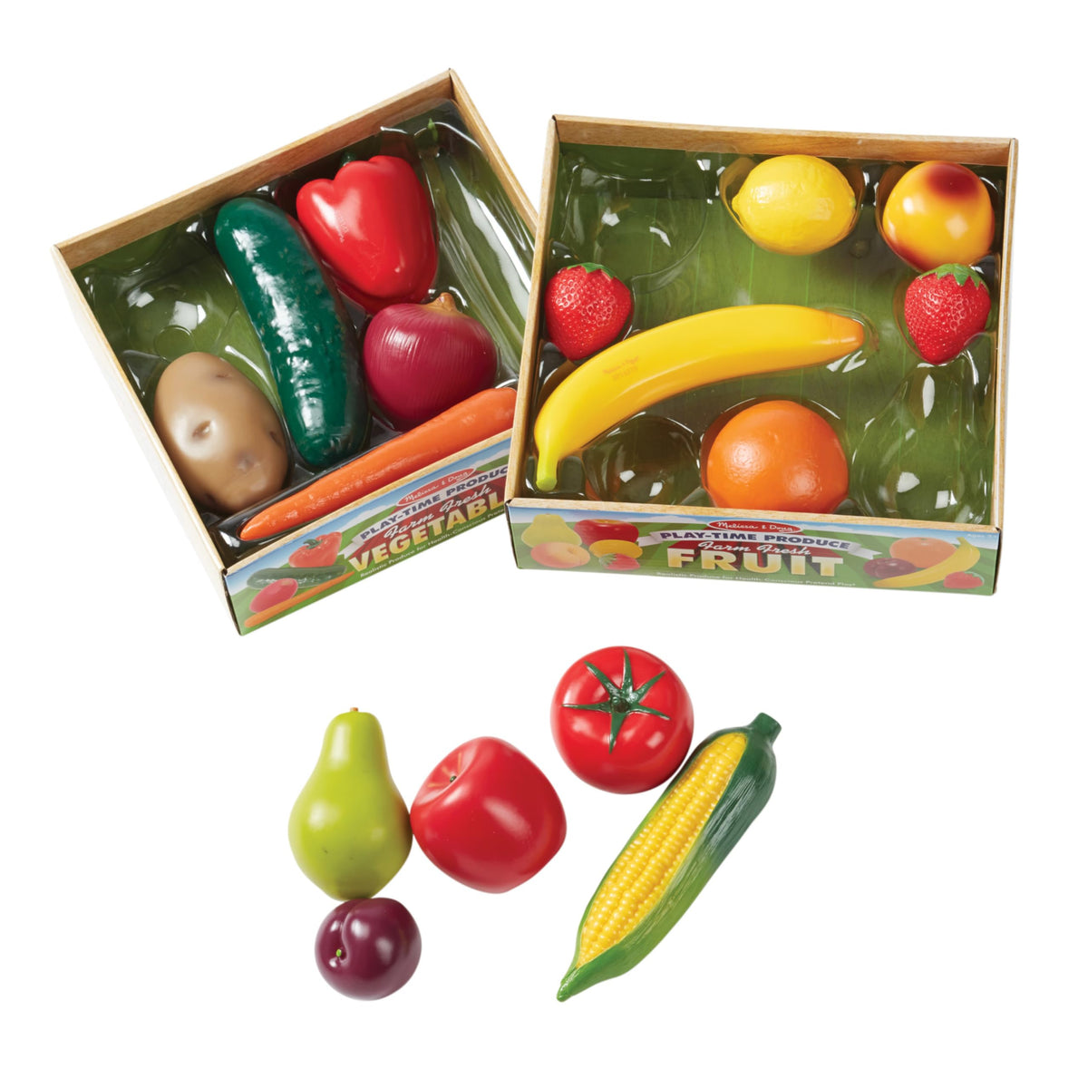 Melissa & Doug fruit 9-piece assortment with realistic look for imaginative pretend play.