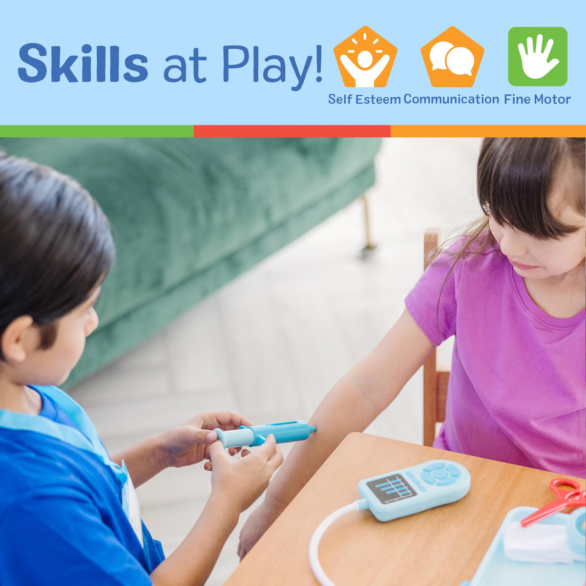 Melissa & Doug Get Well Doctor Kit hearing tester for interactive role-play