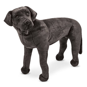 Melissa and Doug giant black lab plush dog full body for lifelike play