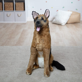 Melissa & Doug Giant German Shepherd care instructions and durable materials