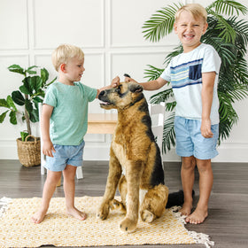 Melissa & Doug Giant German Shepherd soft cuddly coat invites cozy hugs
