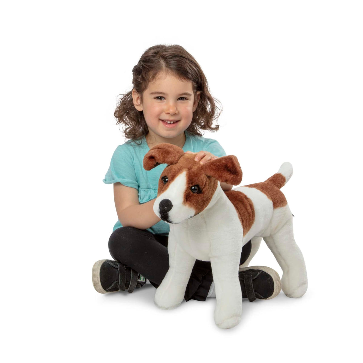 Soft coat and detailed markings resemble a real terrier for tactile play