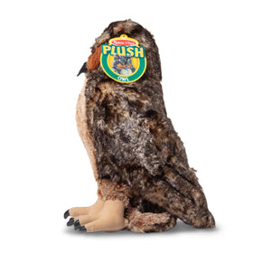 Melissa and Doug Giant Owl gift ready brown plush for ages 3 and up