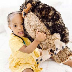 Melissa and Doug Giant Owl plush supports screen-free, hands-on playtime