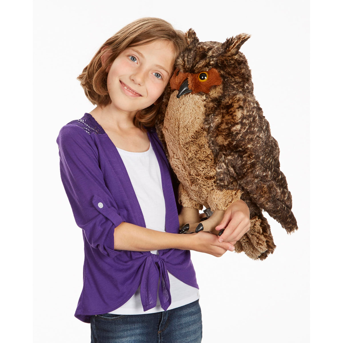 Melissa and Doug Giant Owl handcrafted detail sparks imaginative storytelling adventures