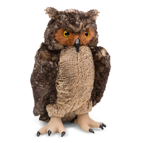 Melissa and Doug Giant Owl plush with lifelike markings for imaginative pretend play
