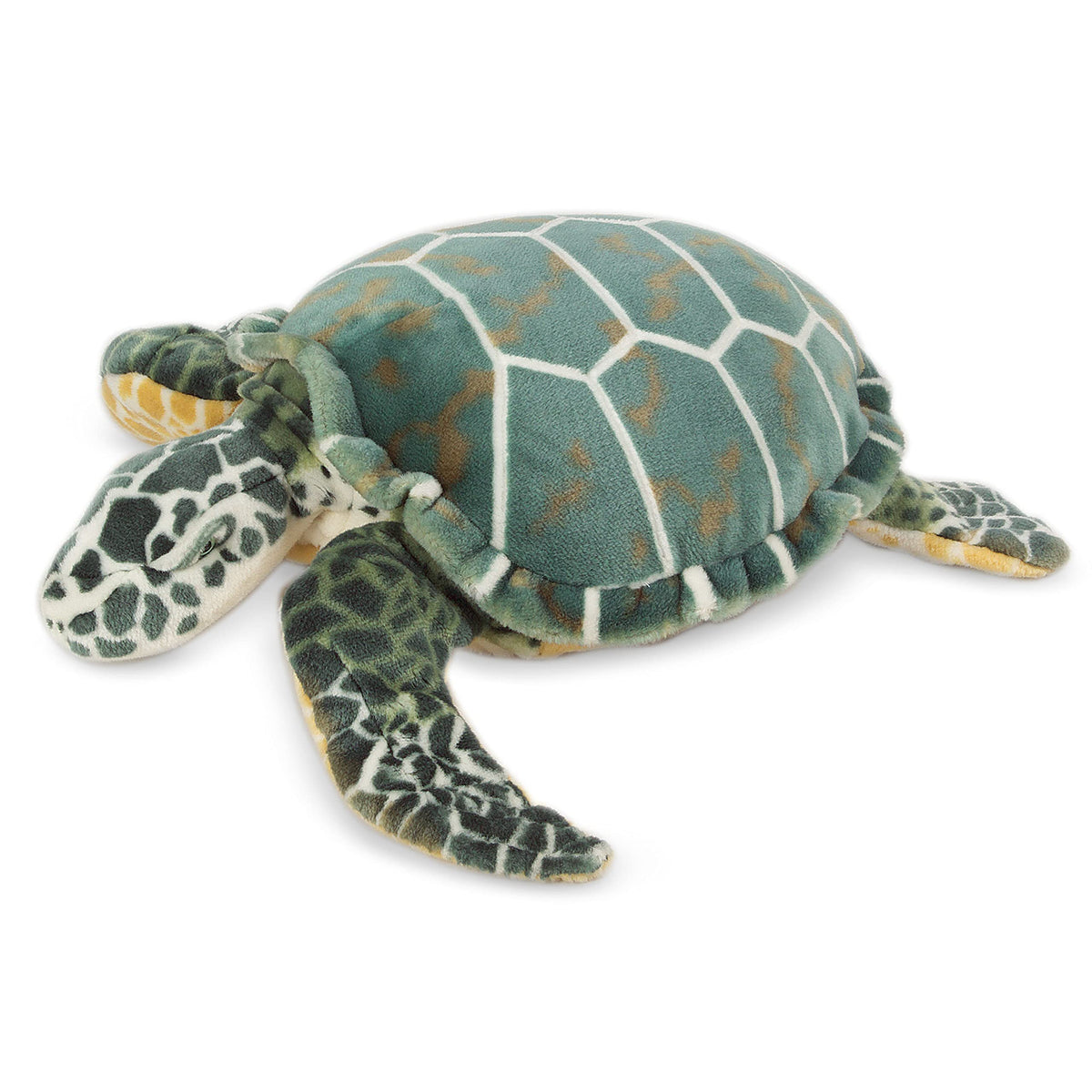 Melissa & Doug Giant Sea Turtle plush in full view, perfect for cuddling and display.