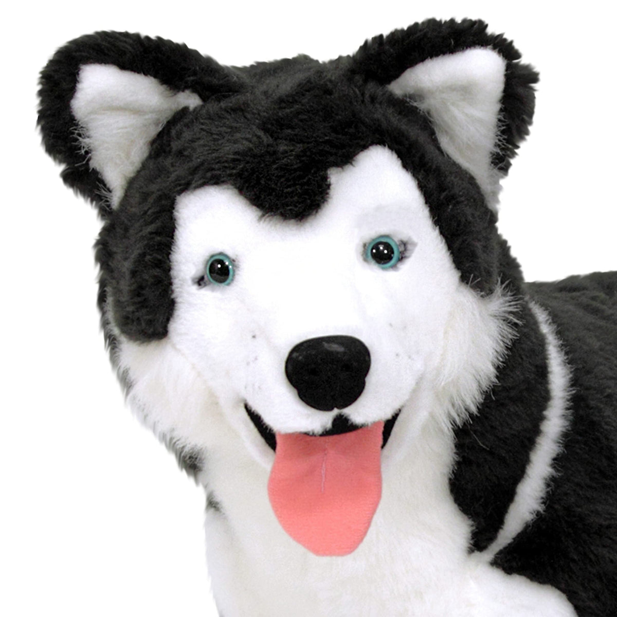 Melissa and Doug Giant Siberian Husky sized at 30 inches for room-filling presence.