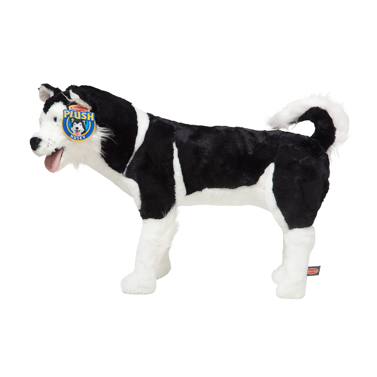Melissa and Doug Giant Siberian Husky durable construction supports years of play.