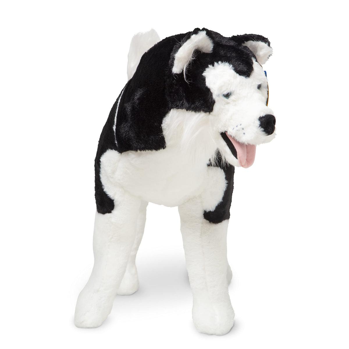 Melissa and Doug Giant Siberian Husky full body image highlights a towering 30 inch size.