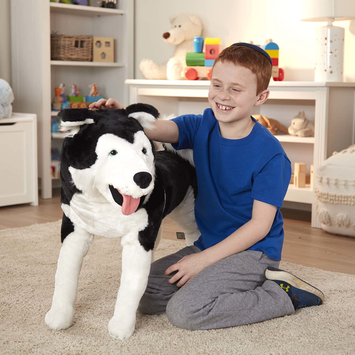 Melissa and Doug Giant Siberian Husky gift idea for dog lovers of all ages.