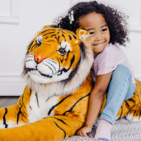 Melissa & Doug giant tiger length 70in creates dramatic room presence