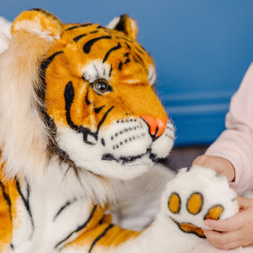 Packaged size preview of Melissa & Doug giant tiger for planning storage