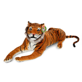 Paws detail on Melissa & Doug giant tiger with soft pads and sturdy stitching