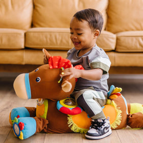 Melissa & Doug Giddy Up and Play non-slip bottom helps steady playtime