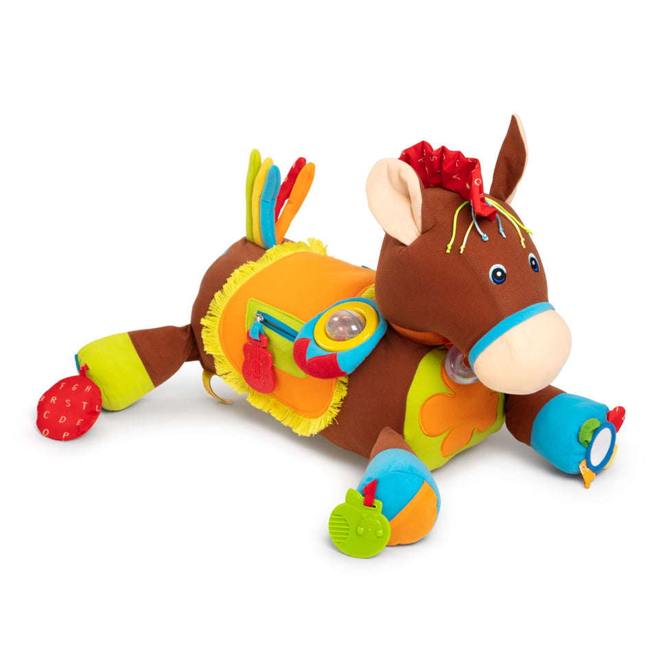 Melissa & Doug Giddy Up and Play pony ear-squeeze triggers neighing sounds for babies