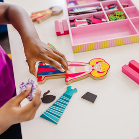 Melissa & Doug dress-up playset supports open-ended pretend play.