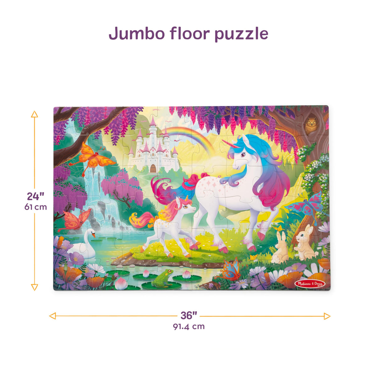 Melissa and Doug glow-in-the-dark unicorn puzzle session helps develop fine motor precision.