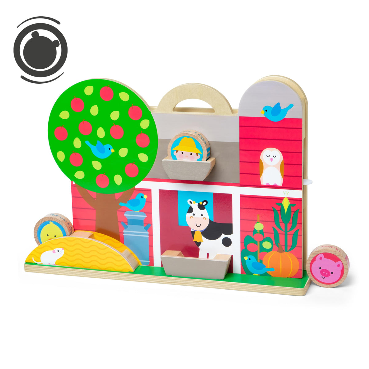 Melissa & Doug GO Tots barnyard tumble disks move for cause-and-effect play