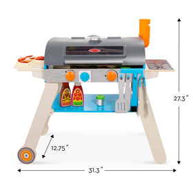 Melissa & Doug grill-marked steak and burger pieces for interactive cooking moments