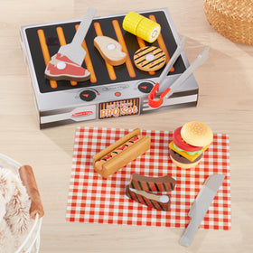 Melissa & Doug pretend play kitchen accessory inviting social play with friends.