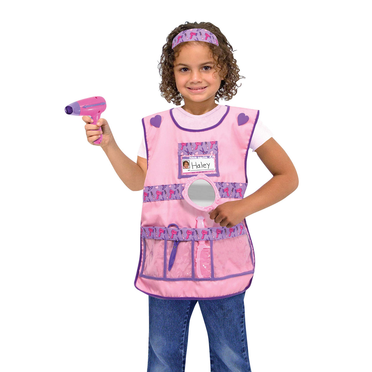 Melissa & Doug Hair Stylist battery-powered dryer sounds realistic