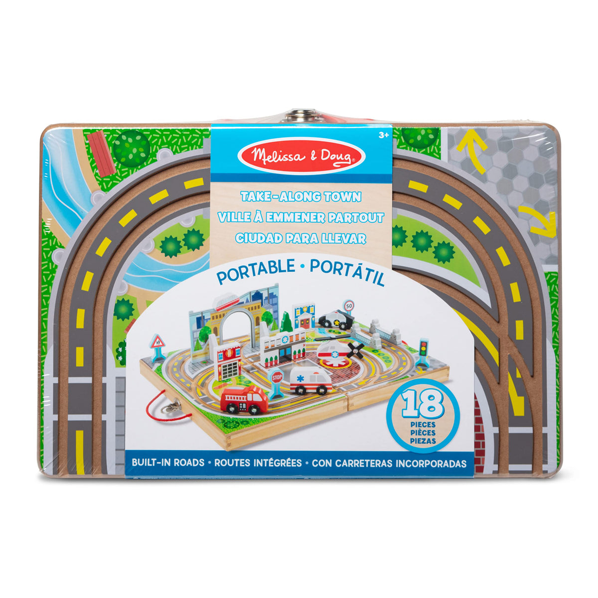 Melissa and Doug helicopter hovers above town during imaginative play