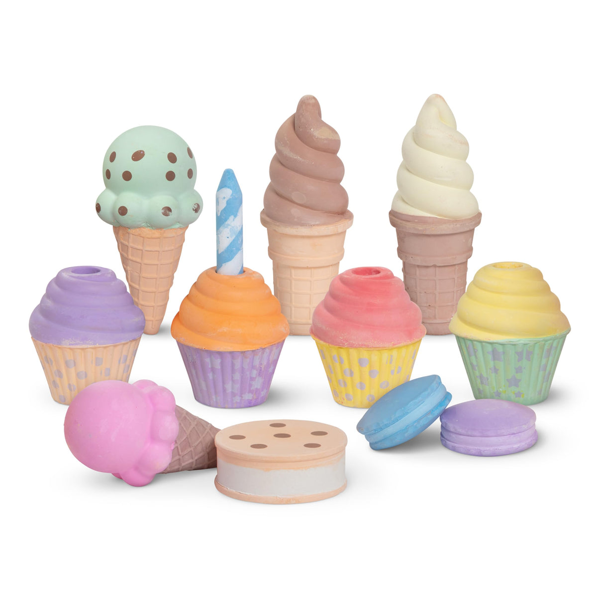 Melissa and Doug ice cream cone chalk for colorful sidewalk art.
