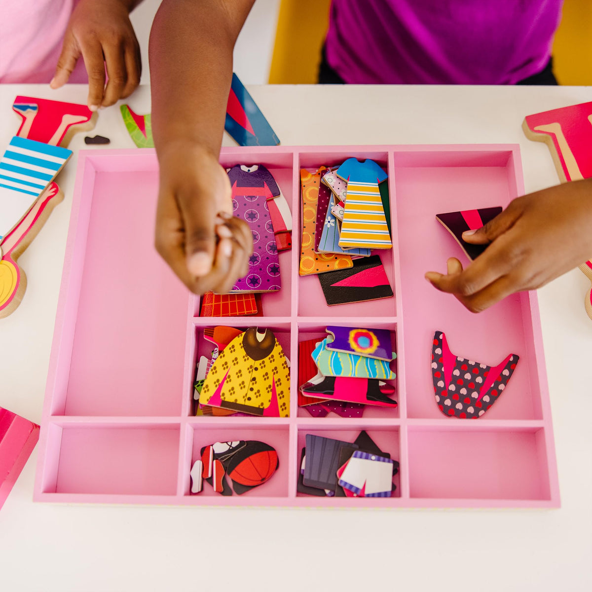 Durable magnets with smooth edges for safe, screen-free play.