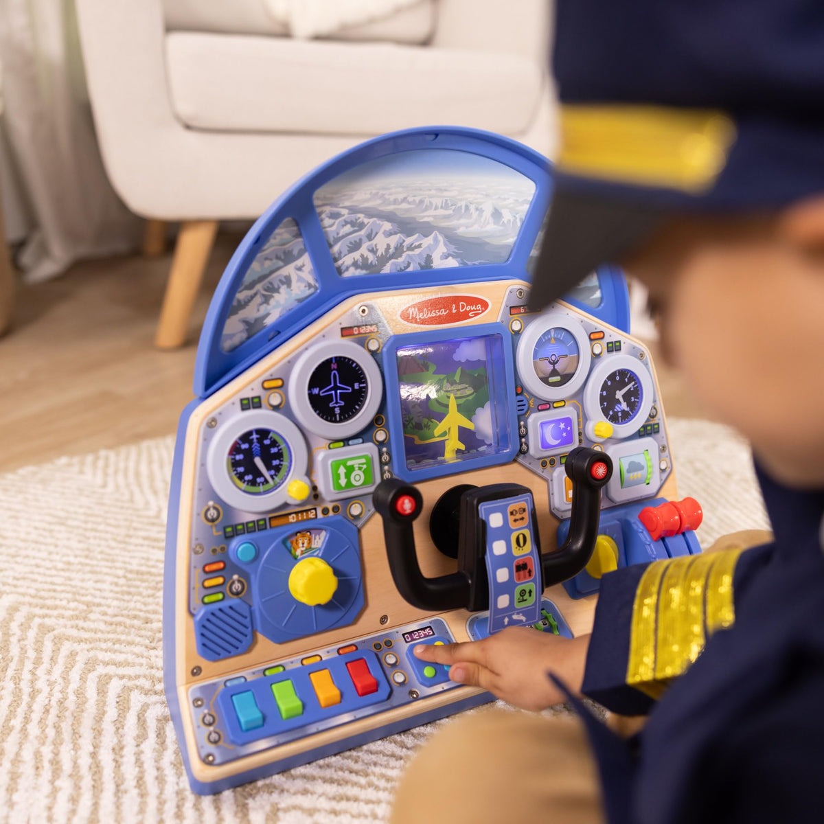 Melissa and Doug Jet Pilot dashboard destination scenes inspire storytelling