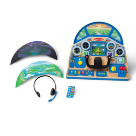 Melissa and Doug Jet Pilot dashboard light-up dials spark interactive play
