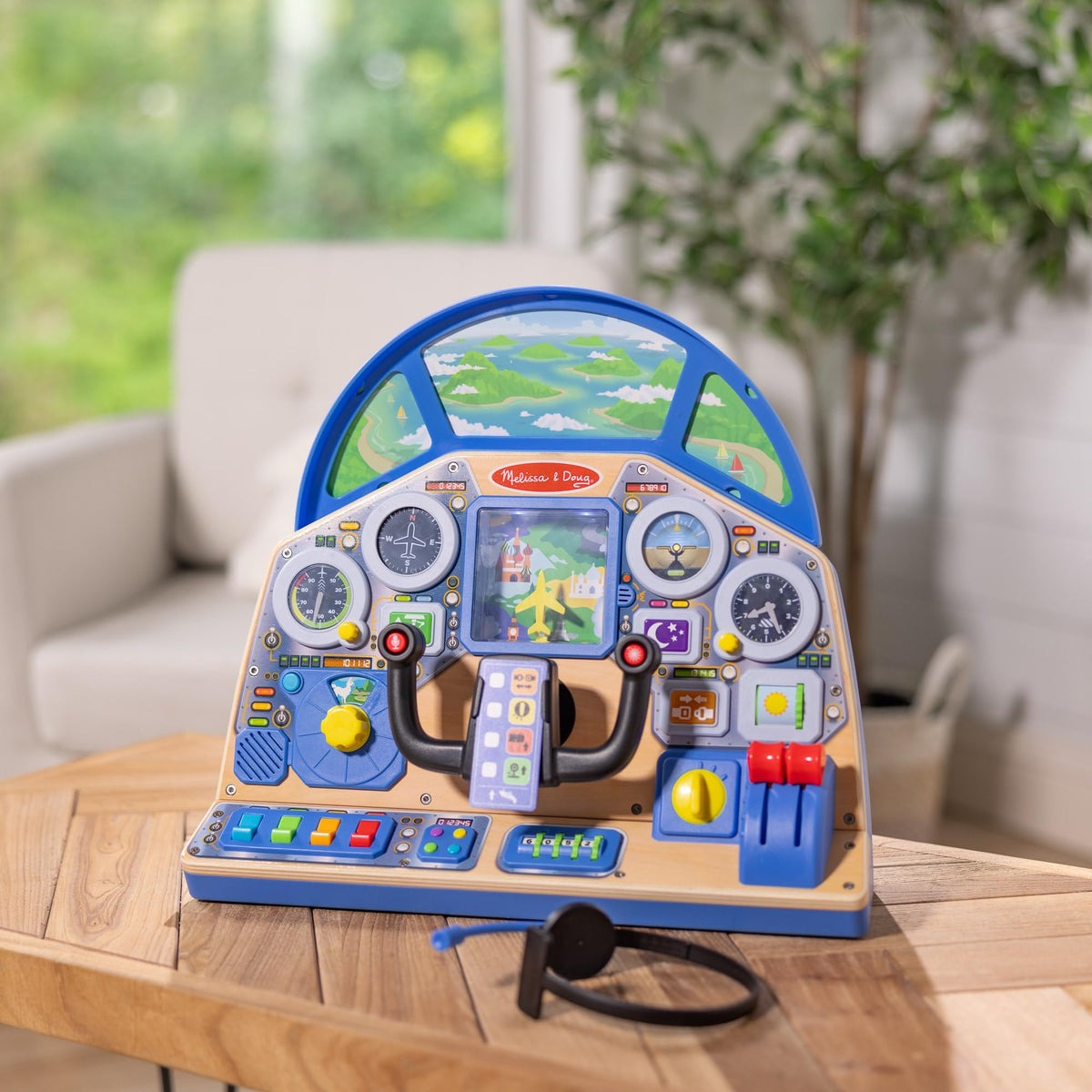 Melissa and Doug Jet Pilot wooden panel built with FSC-certified materials