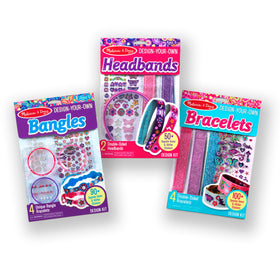 Melissa & Doug jewelry stickers glitter pack; sparkly details inspire imaginative decorating.