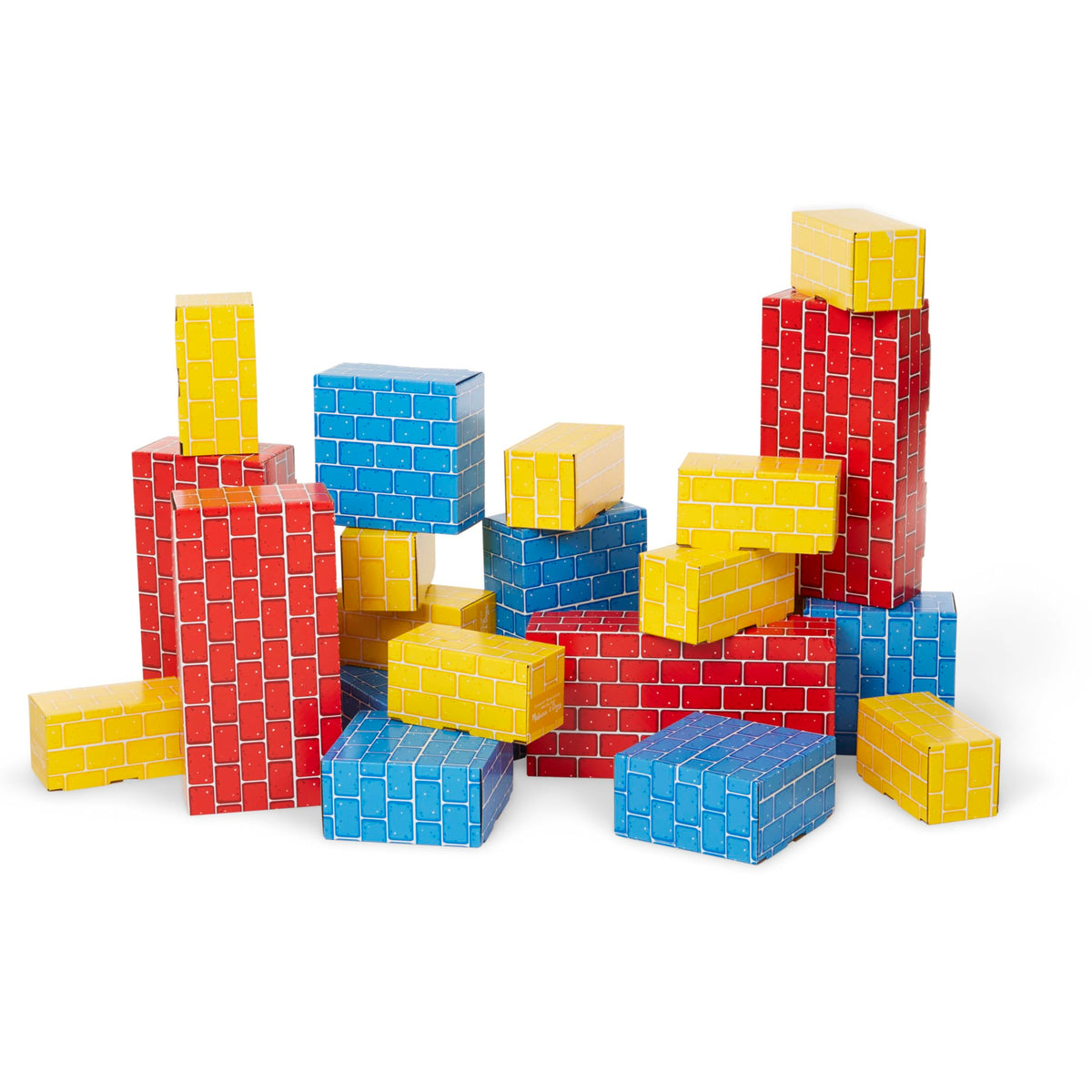 Melissa & Doug jumbo cardboard blocks for castle-building and pretend play.