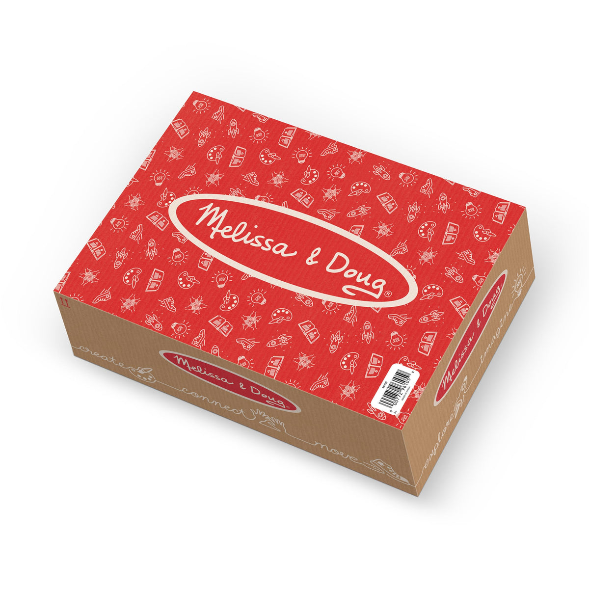 Wipe-clean surface on Melissa & Doug blocks simplifies cleanup after play.
