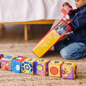 Melissa & Doug K's Kids soft boat built with blocks for tactile stacking