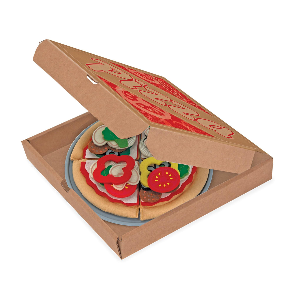 Melissa & Doug kid-friendly felt pizza supports screen-free imaginative play