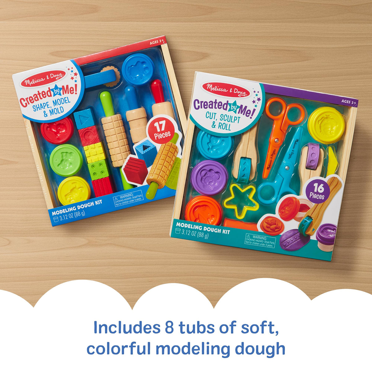 Melissa & Doug kids' hands shaping dough boosts hand-eye coordination
