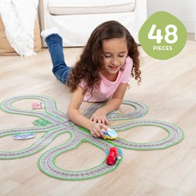 Children playing with Melissa & Doug trains supports imaginative, hands-on exploration