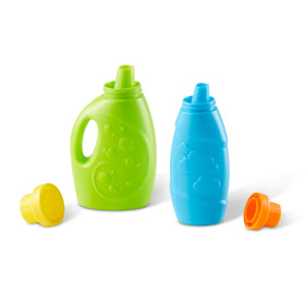 Melissa & Doug 14-piece set bundles accessories for complete pretend laundry experience.
