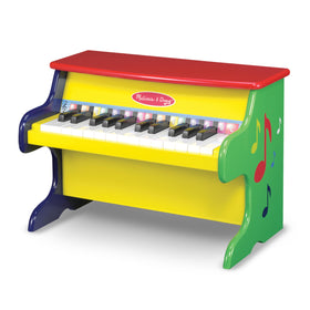 Melissa & Doug Learn-to-Play Piano with 25 keys invites kids to explore melodies with color-coded notes.