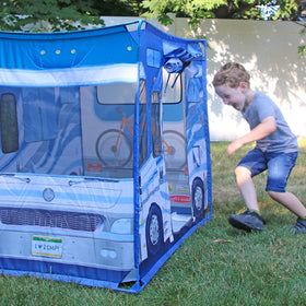 Melissa & Doug Let’s Explore Camper Tent folds into a tidy storage bag