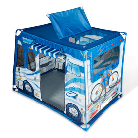 Melissa & Doug Let’s Explore Camper Tent screen windows for breathable play space