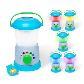 Melissa & Doug Let’s Explore lantern offers six color options for imaginative storytelling.