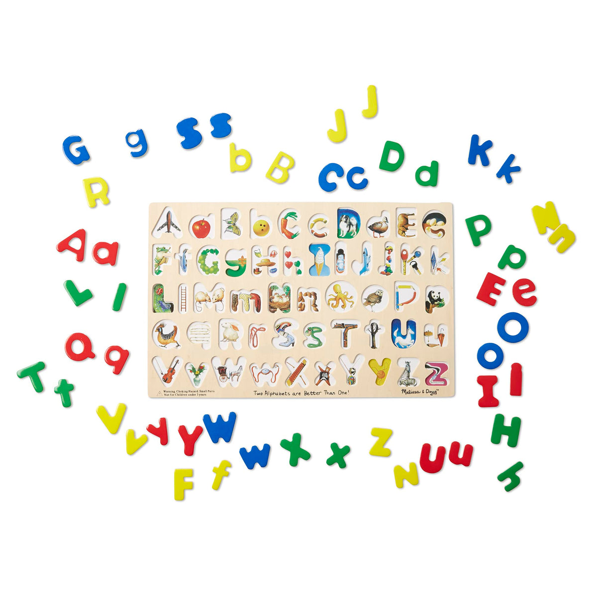 Melissa and Doug letters for sorting, spelling, color-matching and tracing activities